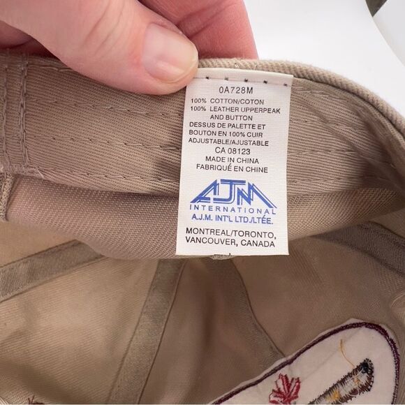 NWOT vintage western Canada knife association 100% COTTON/100% LEATHER bill. - Picture 9 of 11